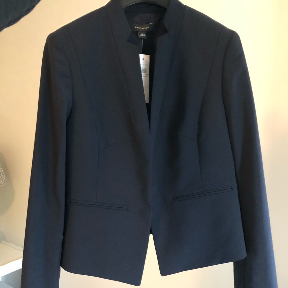 Ann Taylor Navy stretch blazer 6